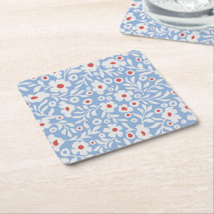 Dessous De Verre Carré Motif floral du bois