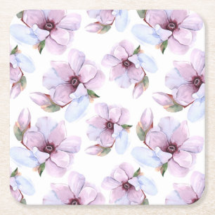 Dessous De Verre Carré Motif floral romantique