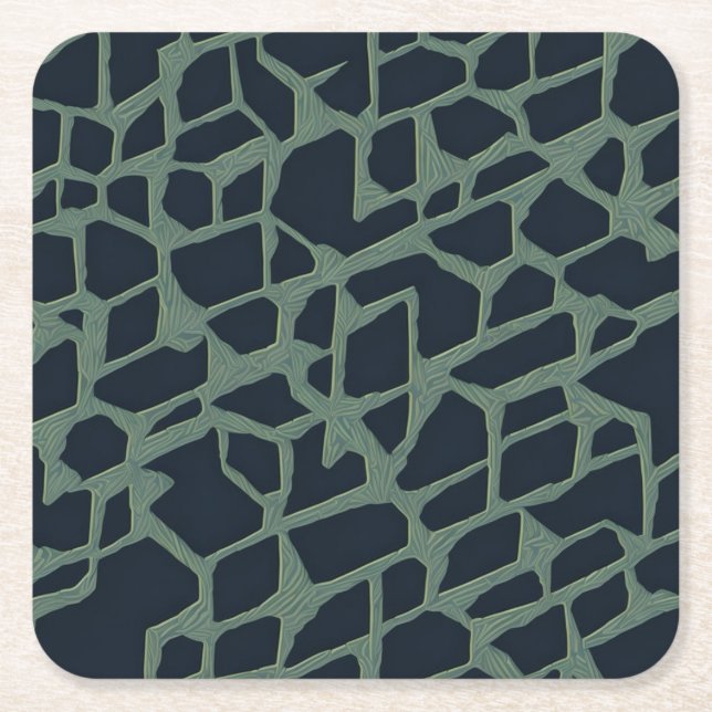 Dessous De Verre Carré Motif géométrique (Devant)
