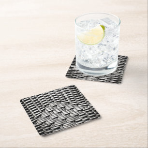 Dessous De Verre Carré Motif gris Abstrait et élégant