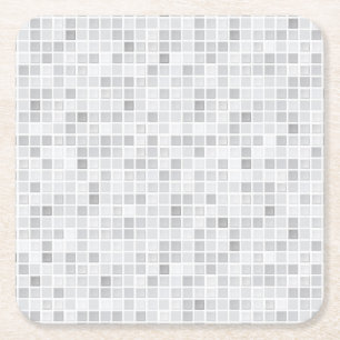 Dessous De Verre Carré Motif gris de tuiles