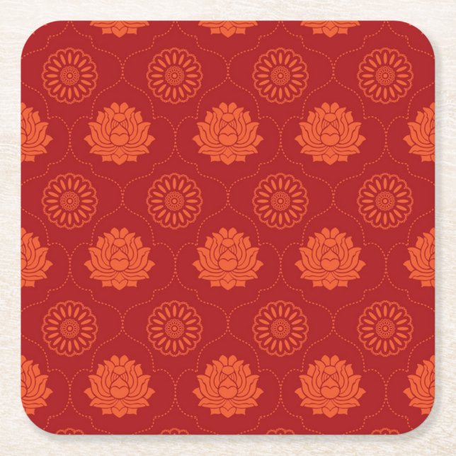 Dessous De Verre Carré Motif indien (Devant)