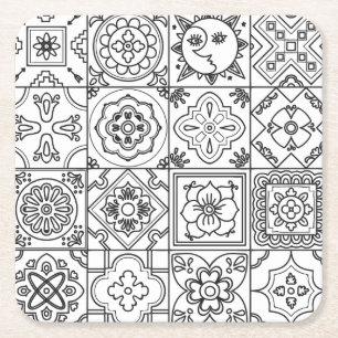 Dessous De Verre Carré Motif inspiré de Talavera