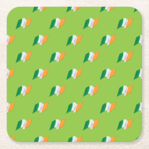 Dessous De Verre Carré Motif irlandais de drapeau