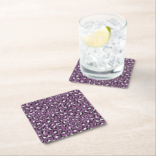 Dessous De Verre Carré Motif léopard, Spots léopards, Leopard pourpre