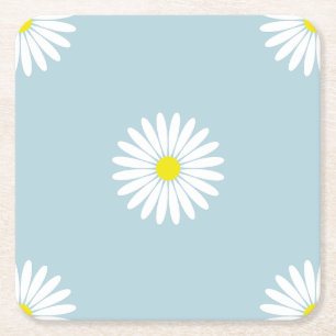 Dessous De Verre Carré Motif Lg Illustrative sur bleu pâle