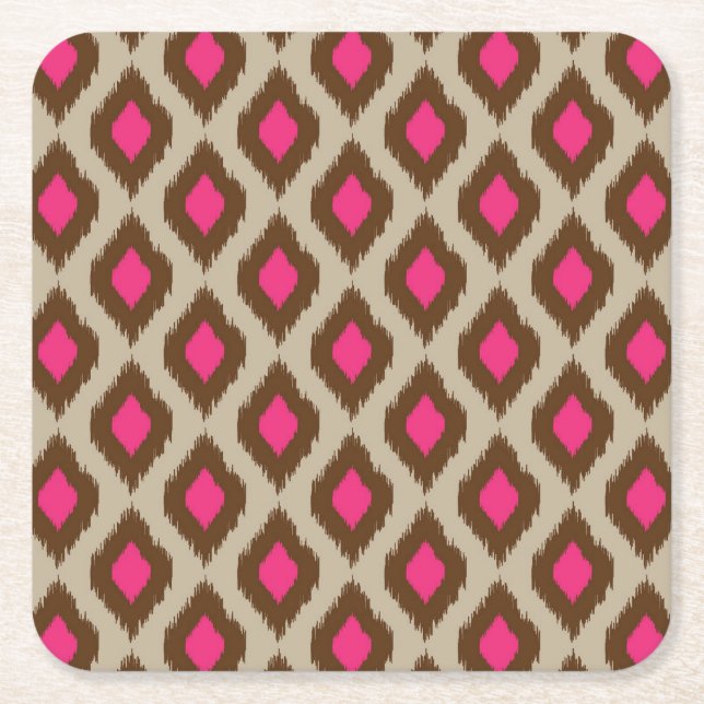 Dessous De Verre Carré motif moderne de ikat (Devant)