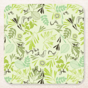 Dessous De Verre Carré motif montrant de petits oiseaux de bébé