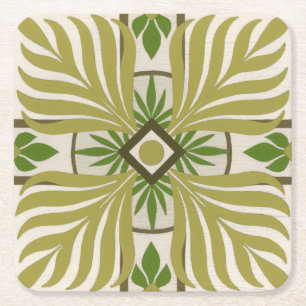 Dessous De Verre Carré Motif Non-Embelli II de paume