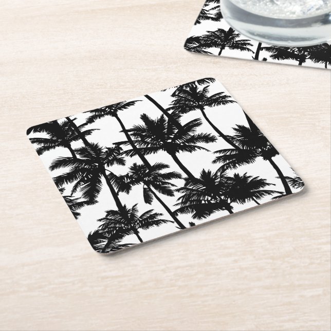 Dessous De Verre Carré Motif Palm Tree (Incliné)