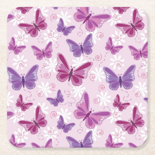 Dessous De Verre Carré motif papillon 2