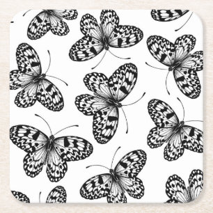 Dessous De Verre Carré Motif papillon en papier