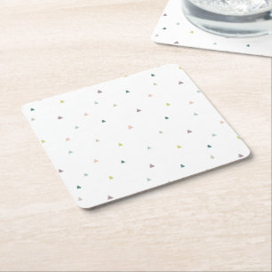 Dessous De Verre Carré Motif Pastel Triangle