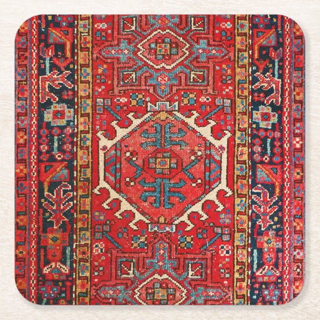 Dessous De Verre Carré Motif persan antique, oriental (Devant)