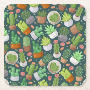 Dessous De Verre Carré motif plante