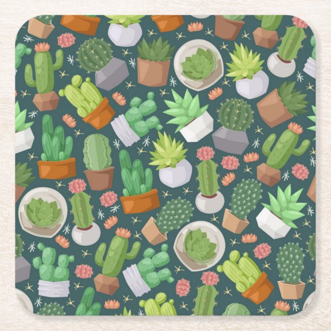 Dessous De Verre Carré motif plante (Devant)