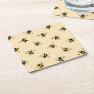 Dessous De Verre Carré Motif Queen Bee