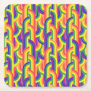 Dessous De Verre Carré Motif Rainbow moderne