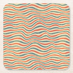 Dessous De Verre Carré Motif rayé