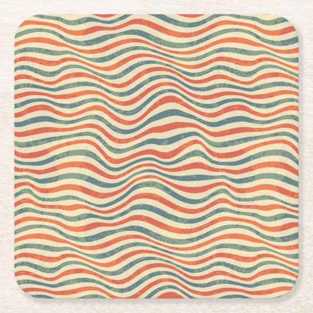 Dessous De Verre Carré Motif rayé (Devant)