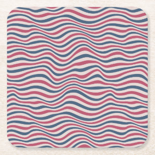 Dessous De Verre Carré Motif rayé 2