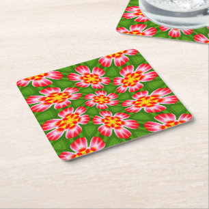 Dessous De Verre Carré Motif Red Lilies