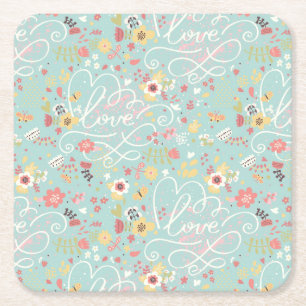 Dessous De Verre Carré Motif romantique lumineux moderne