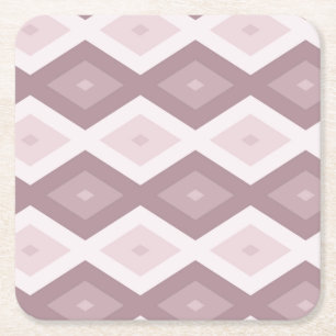 Dessous De Verre Carré motif rose quartz rose diamant