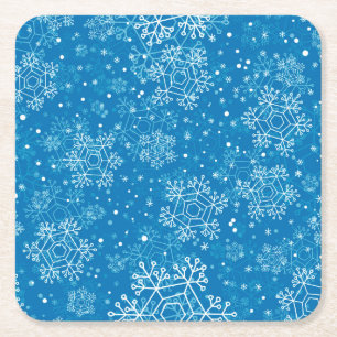 Dessous De Verre Carré Motif Snowflake