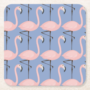 Dessous De Verre Carré Motif tendre de Flamant rose