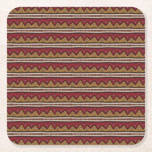 Dessous De Verre Carré Motif tribal (Devant)