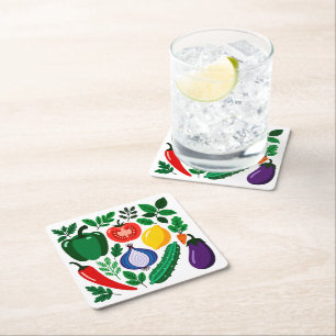 Dessous De Verre Carré Motif végétal
