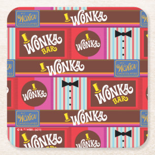 Dessous De Verre Carré Motif Willy Wonka