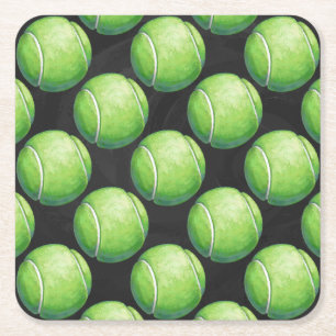 Dessous De Verre Carré Motifs de balle de tennis