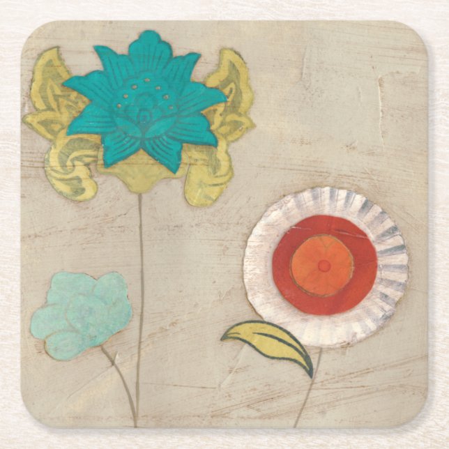 Dessous De Verre Carré Motifs pétaux I (Devant)