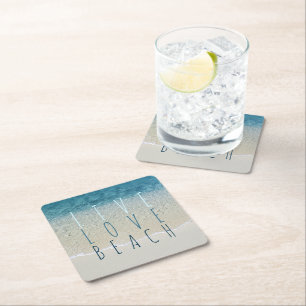 Dessous De Verre Carré Motivationnelle Turquoise Bleu Océan Surf Vagues 