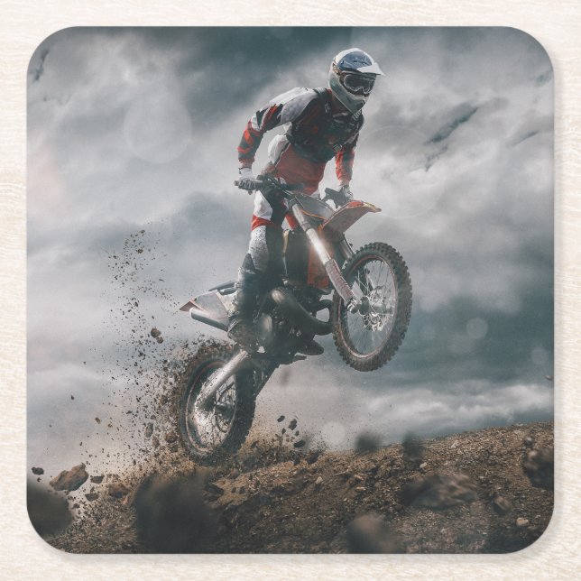 Dessous De Verre Carré Motocross (Devant)