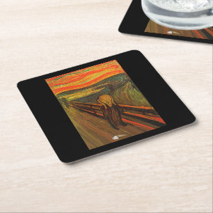 Dessous De Verre Carré Munch - Le cri de glace