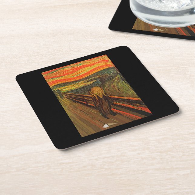 Dessous De Verre Carré Munch - Le cri de glace (Incliné)
