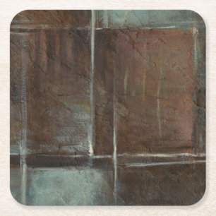Dessous De Verre Carré Mur de briques rouge et gris