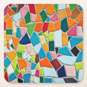 Dessous De Verre Carré Mur de mosaïque simulé