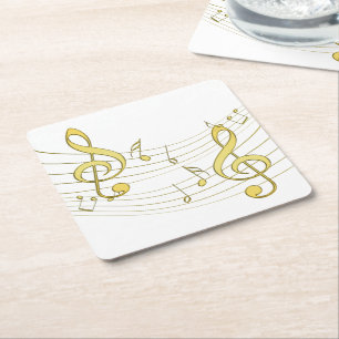 Dessous De Verre Carré Musical