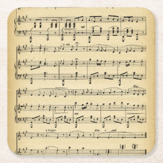 Dessous De Verre Carré Musique Antique Sheet