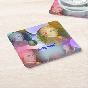 Dessous De Verre Carré Musique Mozart intemporelle