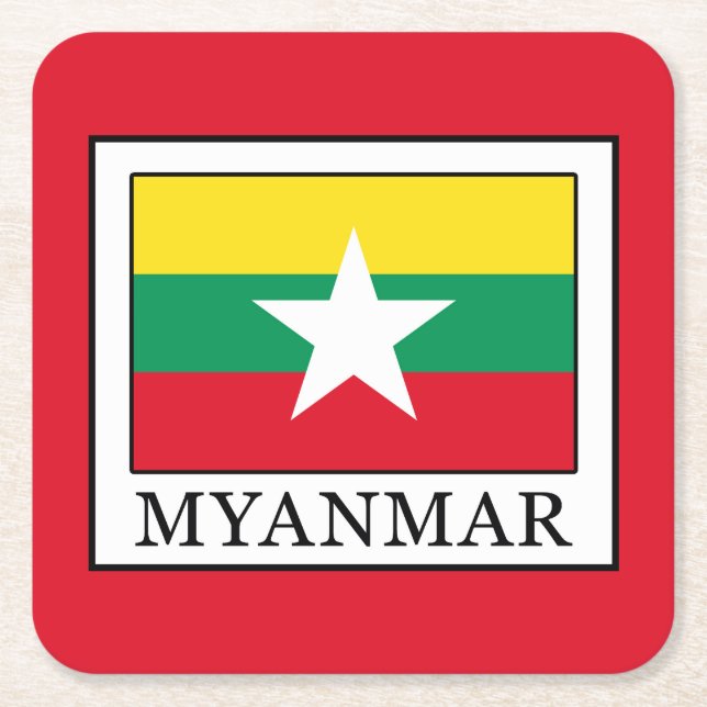Dessous De Verre Carré Myanmar (Devant)