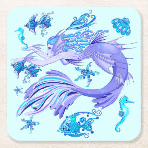 Dessous De Verre Carré Mystic Fairy Purple Créature