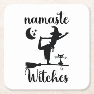 Dessous De Verre Carré Namaste Witches Halloween Dessous de verre