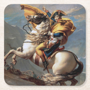 Dessous De Verre Carré Napoléon Traversant les Alpes, Jacques-Louis David
