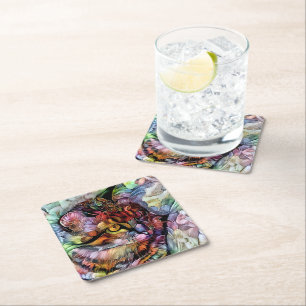 Dessous De Verre Carré Nari et les Fleurs