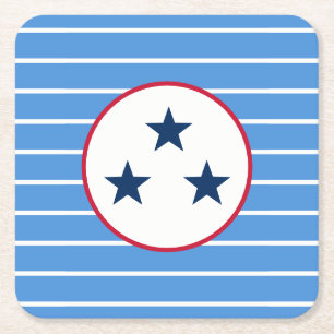 Dessous De Verre Carré Nashville, Tennessee Volunteer State Tri-Star